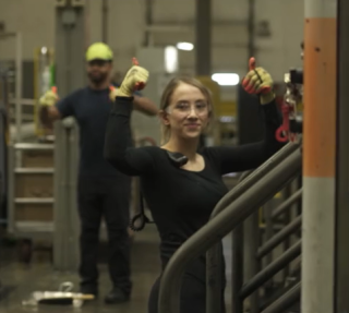 An IP box plant employee confirms her safety